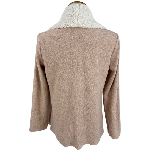 Jaclyn Intimates Shearling Trim Open Front Cozy Cardigan • Loungewear Soft Girl - Picture 13 of 16